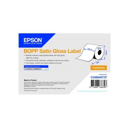 Bopp Satin Gloss Label Continuous Roll 203mmx68m - Foto 1