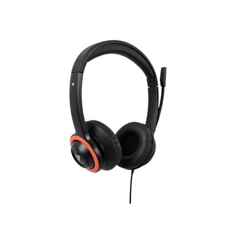 HA530E Cuffia Stereo Padiglione Auricolare Cablato con Microfono Integrato Colore Nero / Rosso - Foto 3