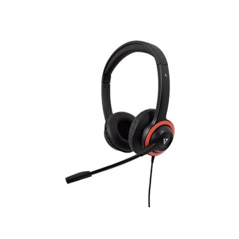 HA530E Cuffia Stereo Padiglione Auricolare Cablato con Microfono Integrato Colore Nero / Rosso - Foto 2