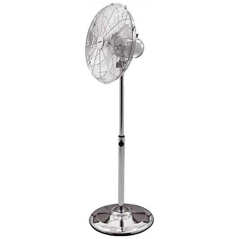 Svt-50w Cromo Vintage Ventilatore Con Oscillazione Ventilatore Assiale Ventilatore Con Piantana Macchina Del Vento Ventola Ventola Raffreddatore-aria - Foto 2