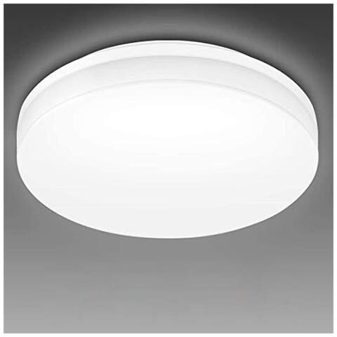 Le Filo Luce Di Soffitto 24w Bianco Luce Diurna 5000k 200w Lampadina Incandescente Equivalente Ip54 Impermeabile 2400lm Rotonda Soffitto Proiettore Come Lampada Ampio Bagno Soggiorno Camera Cucina E Corridoio - Foto 1