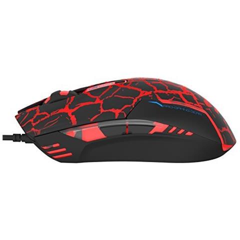 EMS624BKCAIU USB Ottico 2500DPI Nero, Rosso mouse - Foto 4
