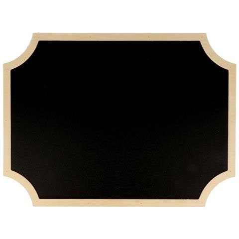 Lavagna Nera Etichetta Con Bordo In Legno 30 X 22 X 0,5 Cm - Foto 1