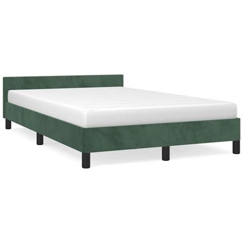 Giroletto senza Materasso Verde Scuro 120x200 cm in Velluto - Foto 1