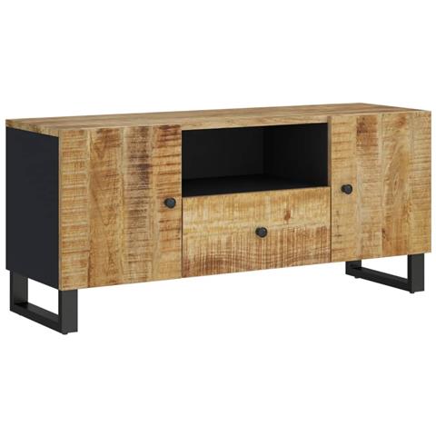 Mobile Tv 105x33,5x46cm Legno Massello Mango Legno Multistrato - Foto 1