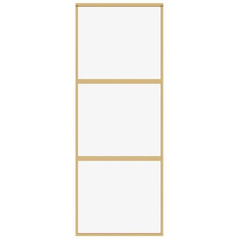 Porta Scorrevole Dorata 76x205 Vetro Trasparente Esg Alluminio - Foto 7