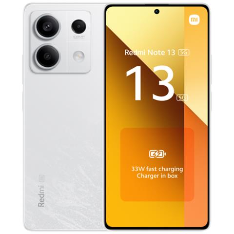 Redmi Note 13 5G 256GB 8GB Ram Dual Sim Display 6.67" AMOLED Slot Nano SD Fotocamera 108 Mpx Android 13 Bianco - Foto 1