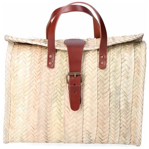 Valigetta Milan Foglia Di Palma Fibbia Pelle 32 X 26 Cm - Foto 2