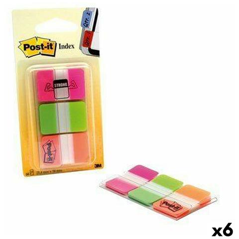 Set Di Post-it Adesivi Post-it Index 25 X 38 Mm Multicolore 66 Foglie (6 Unità) - Foto 1