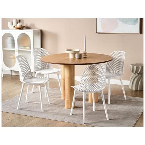 Set Di 4 Sedie Da Pranzo Bianco Emory - Foto 1