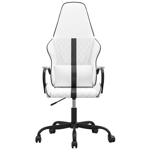 Sedia Da Gaming Bianco E Nero In Similpelle - Foto 3