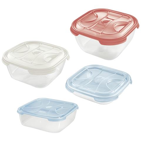 Contenitore Quadro In Plastica 'frigo Box' Lt1 Cm. 15,8x15,8xh. 7,45 Acqua Trasp - Foto 1