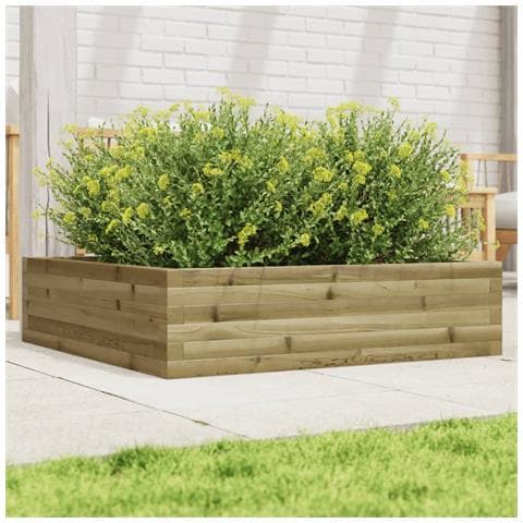 Fioriera Da Giardino 90x90x23 Cm In Legno Di Pino Impregnato - Foto 1