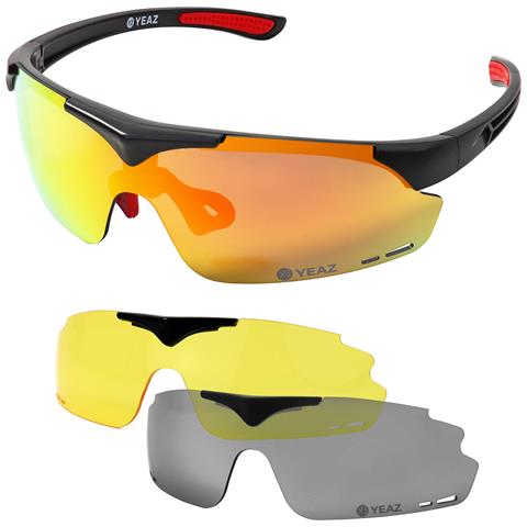 Sunup Set Di Occhiali Da Sole Sportivi Magnet Nero Opaco / Rosso Pieno Revo - Foto 1