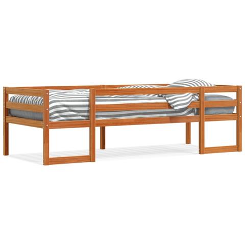 Giroletto Per Bambini Marrone Cera 90x200cm Legno Massello Pino - Foto 1