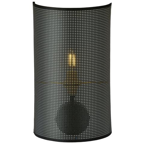 Applique Minimal 1 Luce Aston In Acciaio Nero E Oro - Foto 1