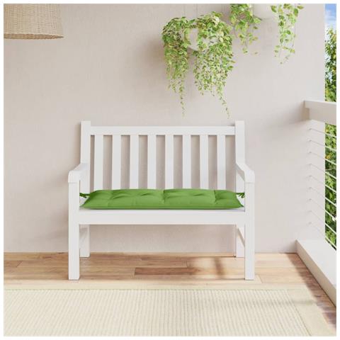Cuscino Panca Giardino Verde Mélange 100x50x7 Cm Tessuto - Foto 3