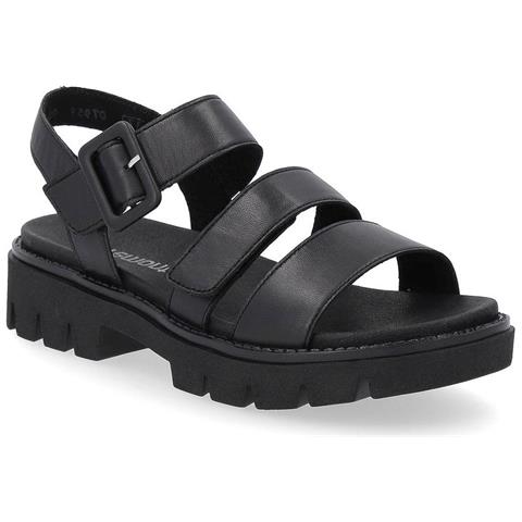 Black Casual Open Sandals Sandali Pelle Scarpe Donna Nero Eu 36, D7957-00 - Foto 1