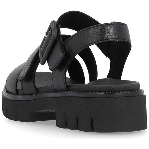 Black Casual Open Sandals Sandali Pelle Scarpe Donna Nero Eu 36, D7957-00 - Foto 3