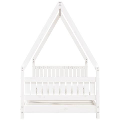 Giroletto per Bambini Bianco 90x190cm in Legno Massello di Pino - Foto 2