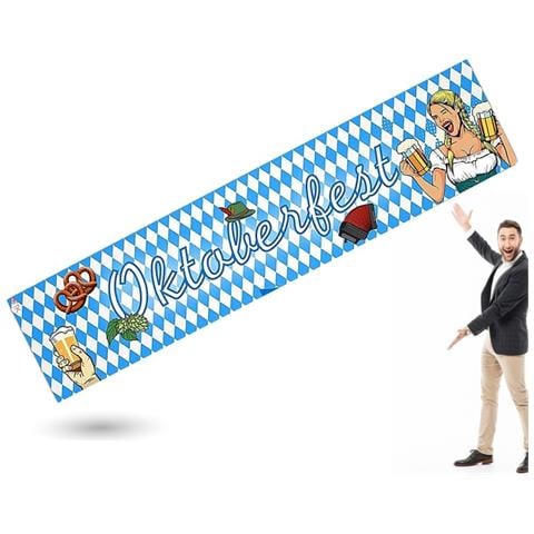 Festa Della Birra Xxl: Banner 40x150 Cm Blu E Bianca Per Decorazioni Festive - Foto 1
