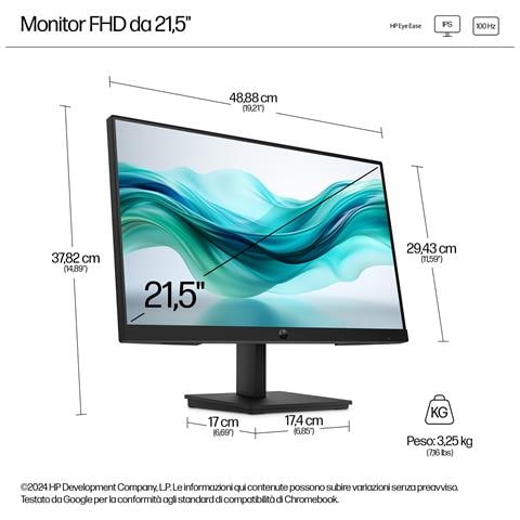 Monitor 21.5" LCD IPS 3322pf Full HD 1920 x 1080 Pixel Tempo di Risposta 5 ms - Foto 8
