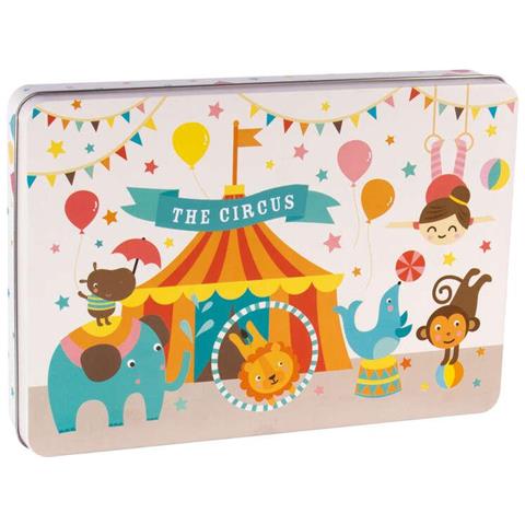 Kids Circus Puzzle - 24 Pezzi Da 8x8 Cm - Scatola Rettangolare In Metallo - Design Esclusivo Di Lily Lane - Gestion - Foto 1