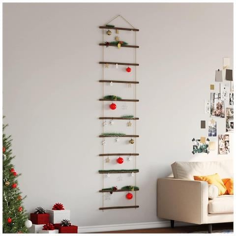 Decorazione Da Parete A Forma Di Scala 50x200 Cm Ramo Naturale - Foto 3