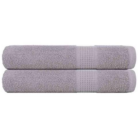 Asciugamani Per Sauna 2 Pz Grigio 80x200cm 360g/m 100% Cotone - Foto 1
