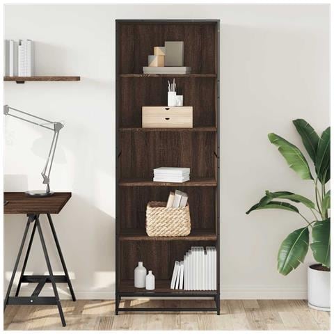 Libreria Rovere Marrone 60x35x170,5 Cm In Truciolato - Foto 3