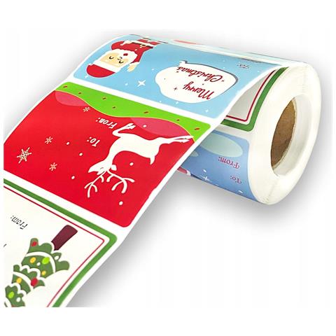 Etichette Natalizie Autoadesive Per Borse E Buste - 300 Pezzi Festivi! - Foto 1