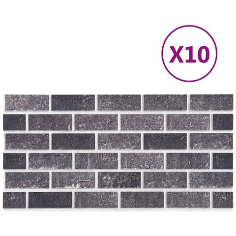 Lusso Casadino -  Pannelli Murali 3d Con Mattoni Nero E Grigio 10 Pz Eps - Foto 2