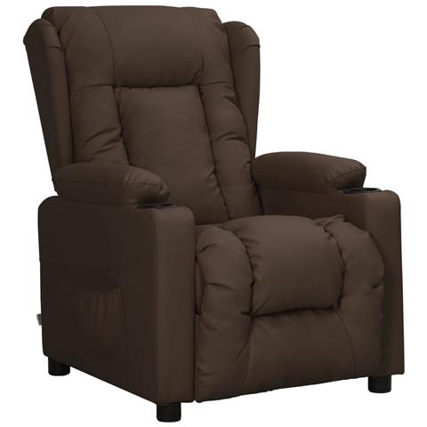 Lusso Casadino -  Poltrona Alzapersona Marrone In Similpelle - Foto 1