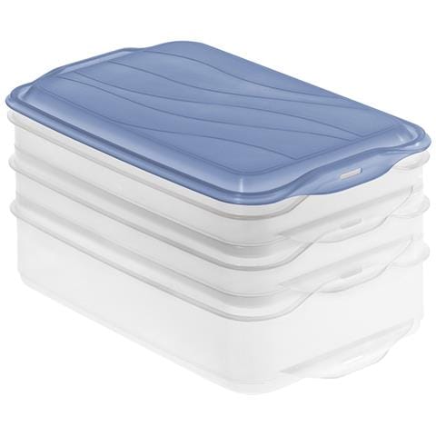 RONDO Rettangolare Contenitore Blu, Trasparente - Foto 1