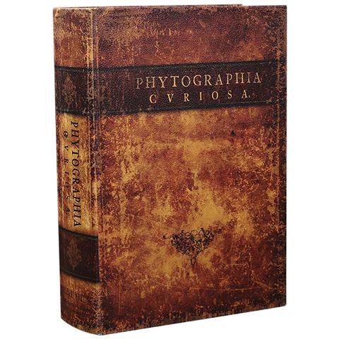 Scatola Portaoggetti A Forma Di Libro Vintage - Design Botanico  M - Foto 1