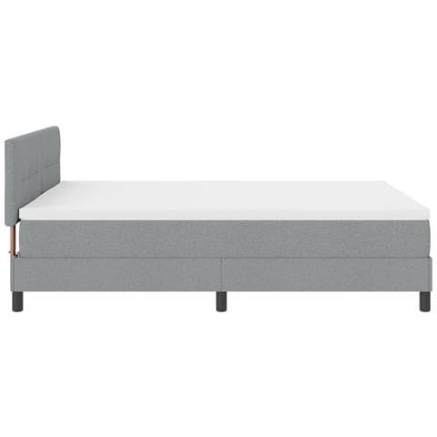 Letto con Box Spring e Materasso Grigio Chiaro 140x200 cm Tessuto - Foto 9