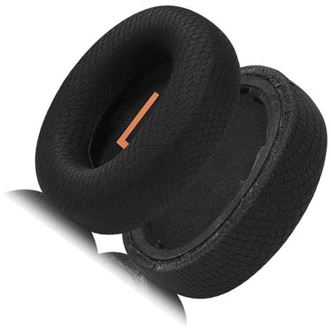 Cuscinetti Auricolari Di Ricambio In Rete Per Cuffie Qcy H3/h3 Lite E Tozo Ht2 (2 Pezzi) Black Orange - Foto 2