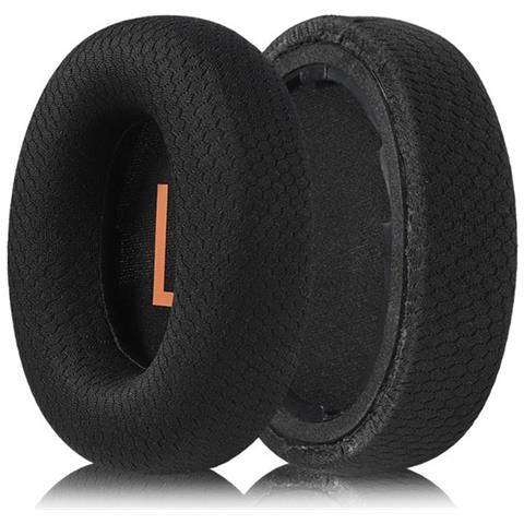 Cuscinetti Auricolari Di Ricambio In Rete Per Cuffie Qcy H3/h3 Lite E Tozo Ht2 (2 Pezzi) Black Orange - Foto 1