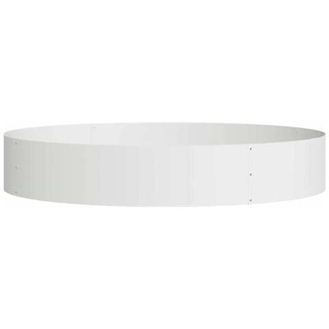 Vaso da giardino Bianco 120 x 120 x 20 cm Acciaio - Foto 1