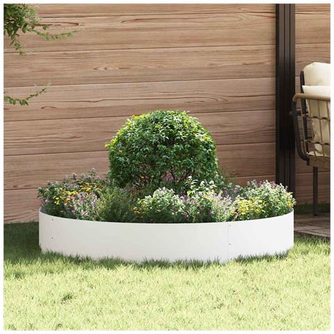 Vaso da giardino Bianco 120 x 120 x 20 cm Acciaio - Foto 2