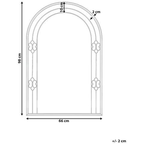 Specchio Mautre 66 Cm 98 Cm Oro - Foto 6