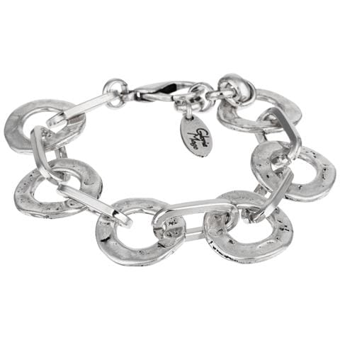 Bracciale In Argento Con Maglie A Catena Multi-anello - Foto 1