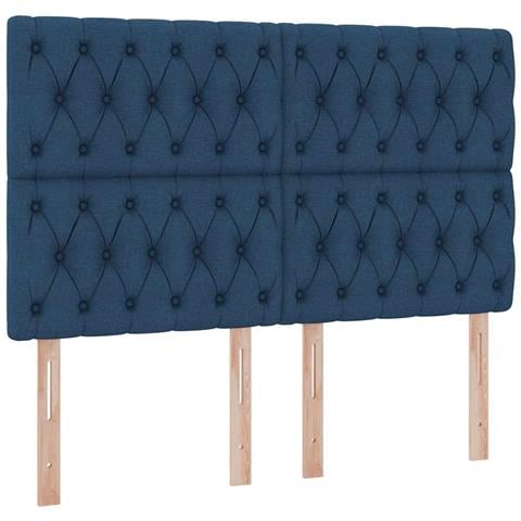 Letto con Contenitore Blu 140 x 190 cm Pelle Sintetica - Foto 9