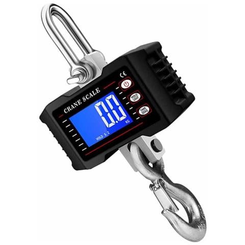Bilancia A Gru Digitale 2000kg - Bilancia Sospesa Per Impieghi Gravosi Con Display Lcd, Alimentata A Batteria Black - Foto 2