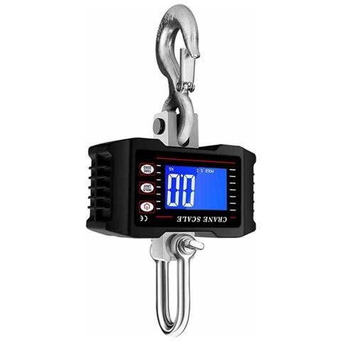 Bilancia A Gru Digitale 2000kg - Bilancia Sospesa Per Impieghi Gravosi Con Display Lcd, Alimentata A Batteria Black - Foto 4