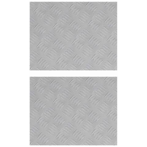 Gradini per Scale 2 pcs Argento 50 x 40 cm Alluminio - Foto 1