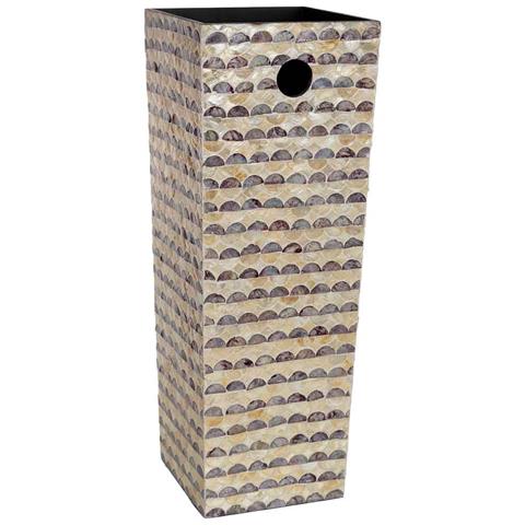 Portaombrelli Quadrato In Legno E Capitello 20x20x57h Cm - Foto 1