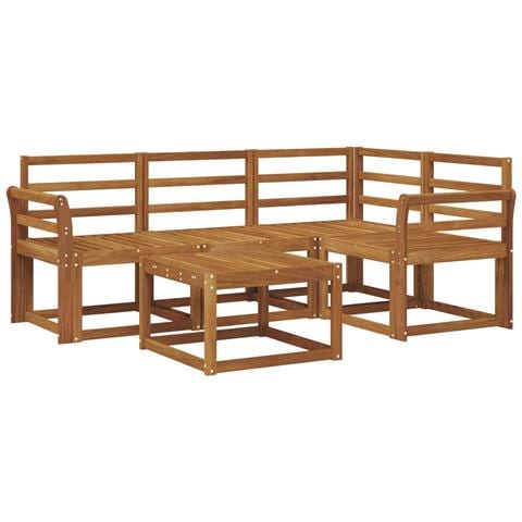 Set di divani da esterno 5 pcs Naturale - Foto 1