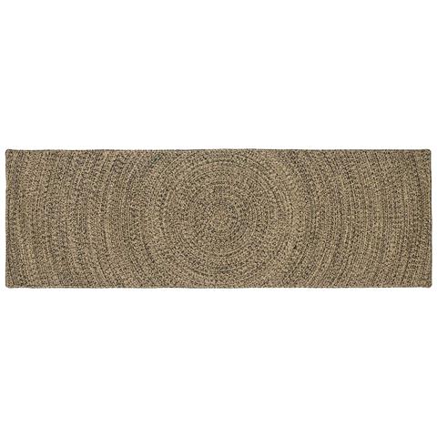 Tappeti per area Naturale e Nero 80 x 200 cm Juta - Foto 1