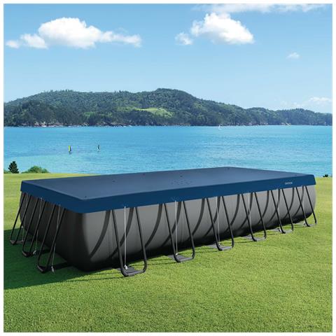 Copertura per piscina 732 x 366 cm Rettangolare PVC e PET - Foto 2